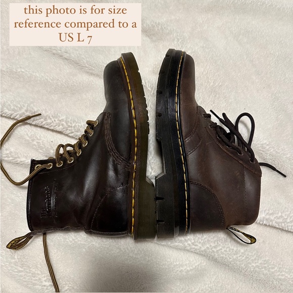 DR MARTEN 1460 CRAZY HORSE LEATHER LACE UP BOOTS - Picture 9 of 10